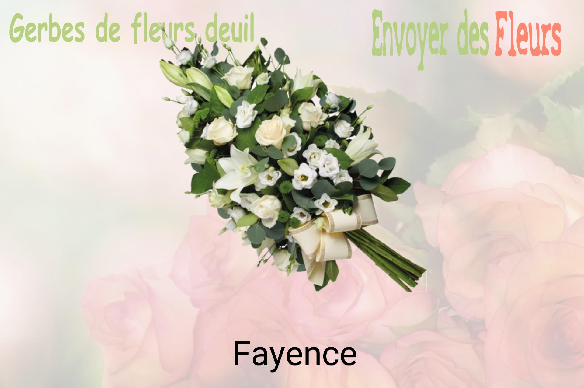 Gerbe de fleurs de deuil livrée à Fayence